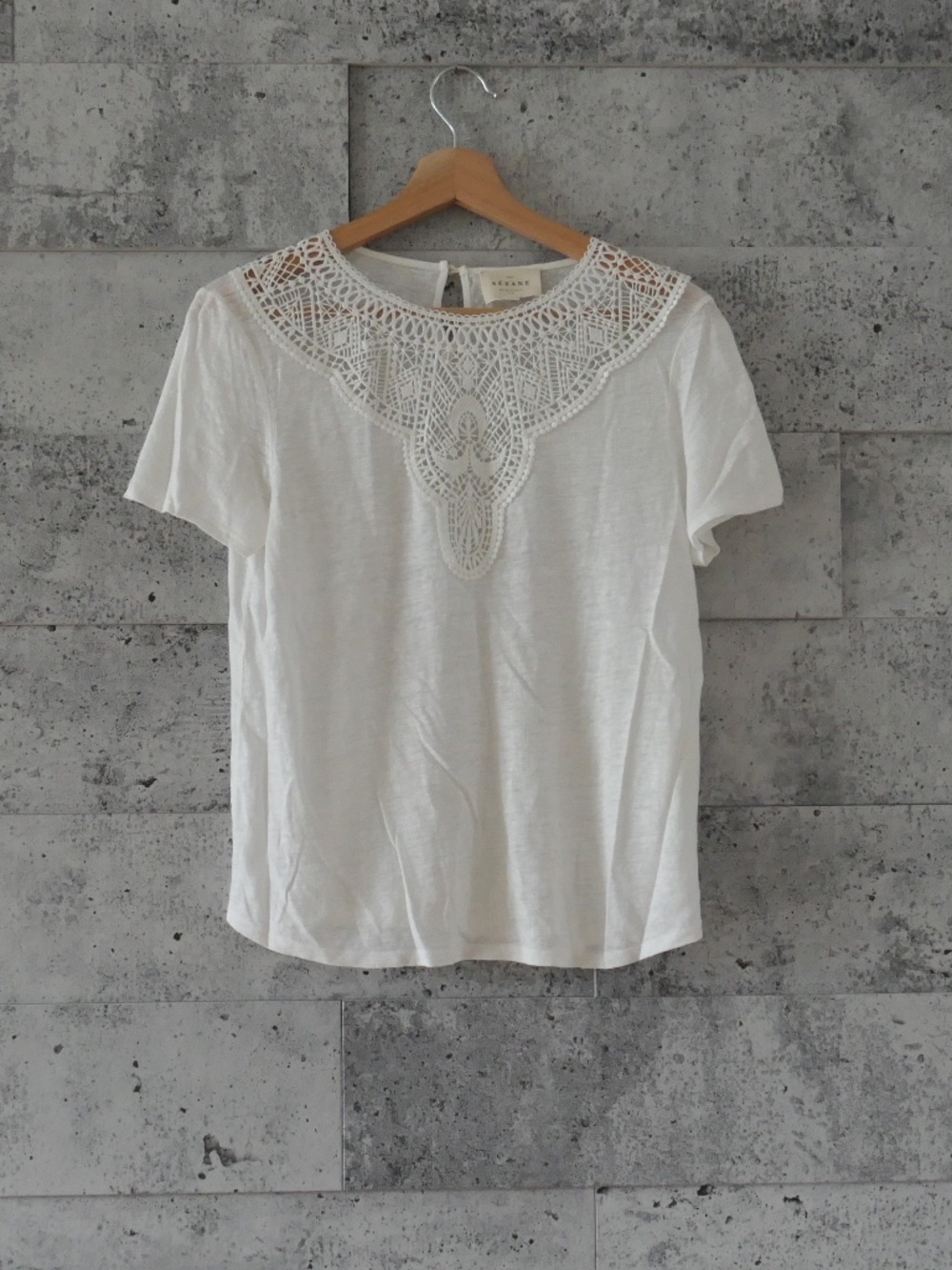 Sezane - T-shirt with embroidery - size S